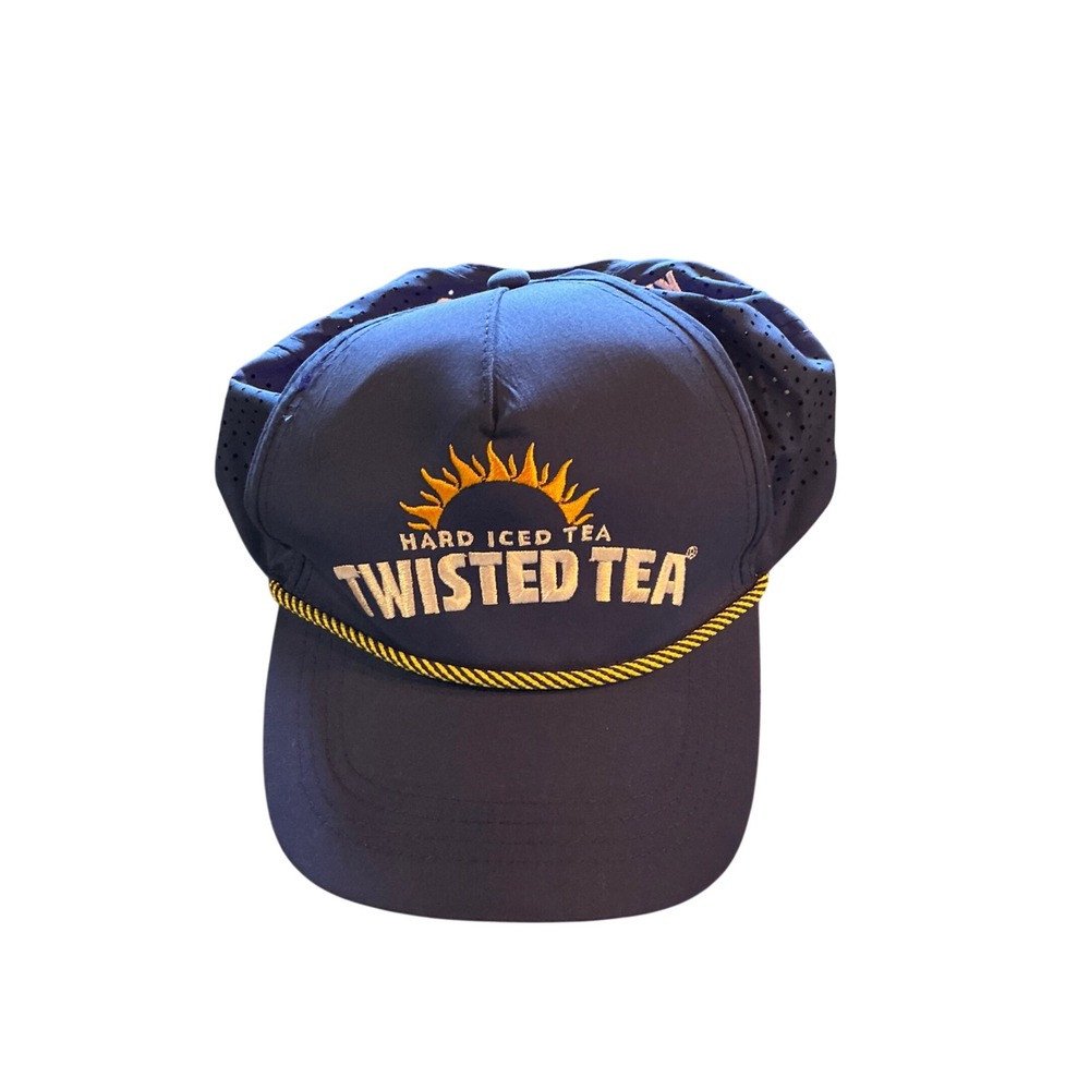 Twisted Tea Hard Iced Tea Navy Blue Rope‎ Hat Keep It Twisted Sun Logo
